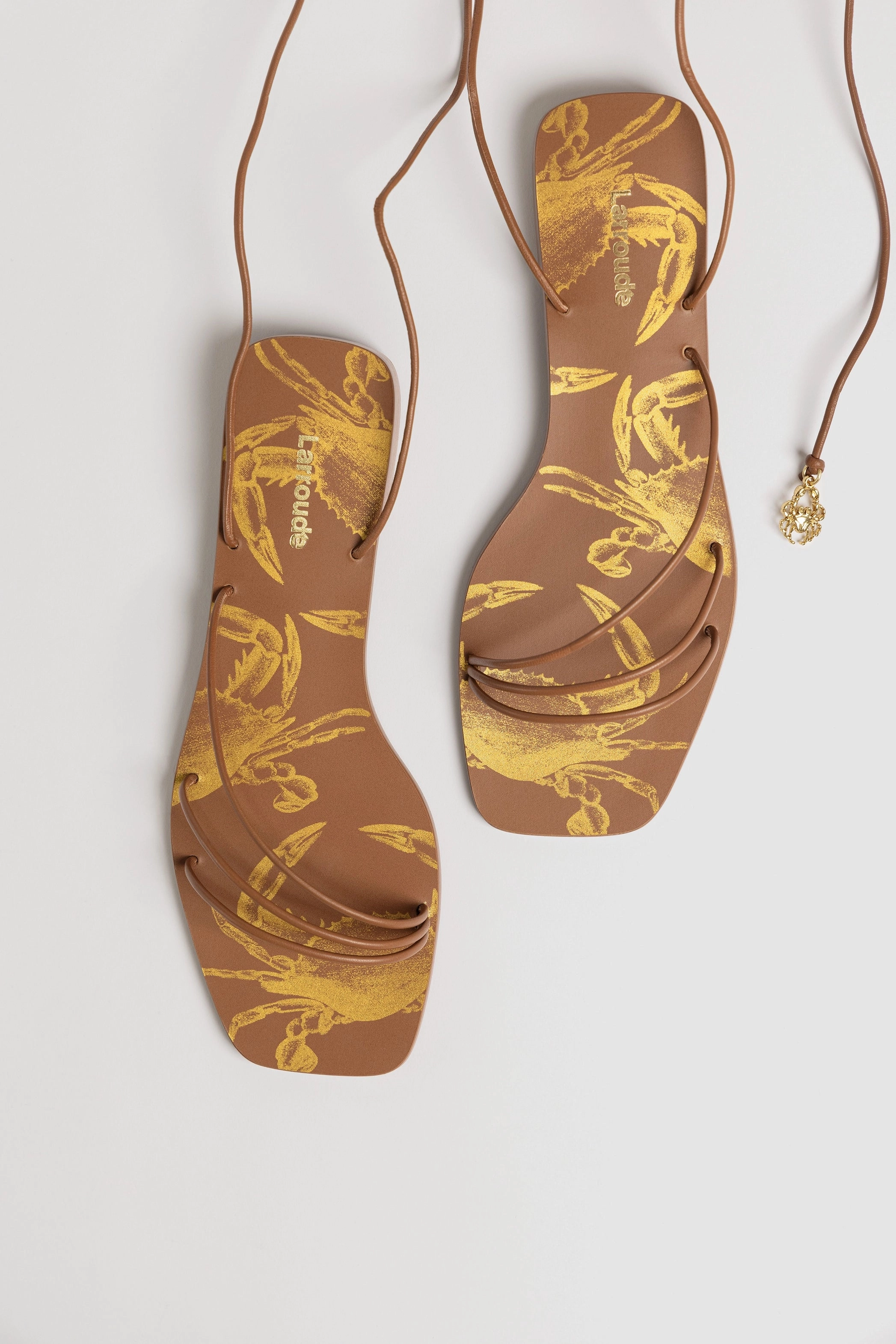 Nadia Flat Sandal In Caramel Leather Practical Comfort