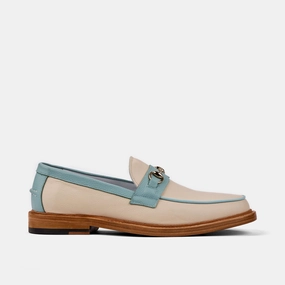 Non-Slip Outsole Quick Flow Boardwalk White Sands Leather Horse-Bit Loafers