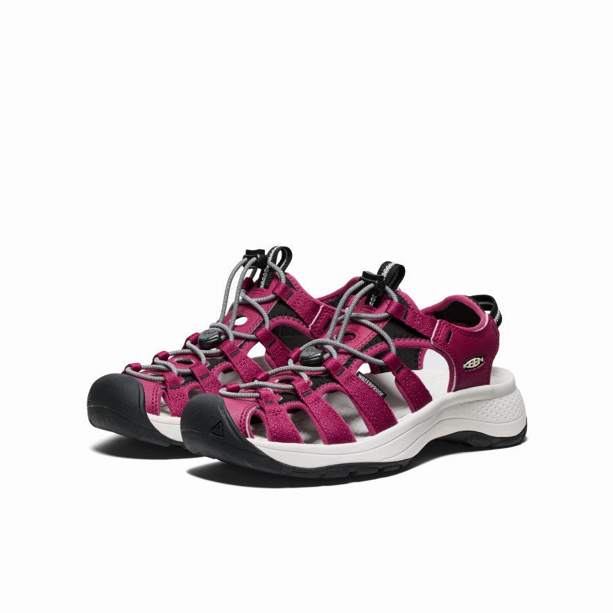 Non-Slip Grip Women's Astoria West Sandal  |  Beaujolais/Star White