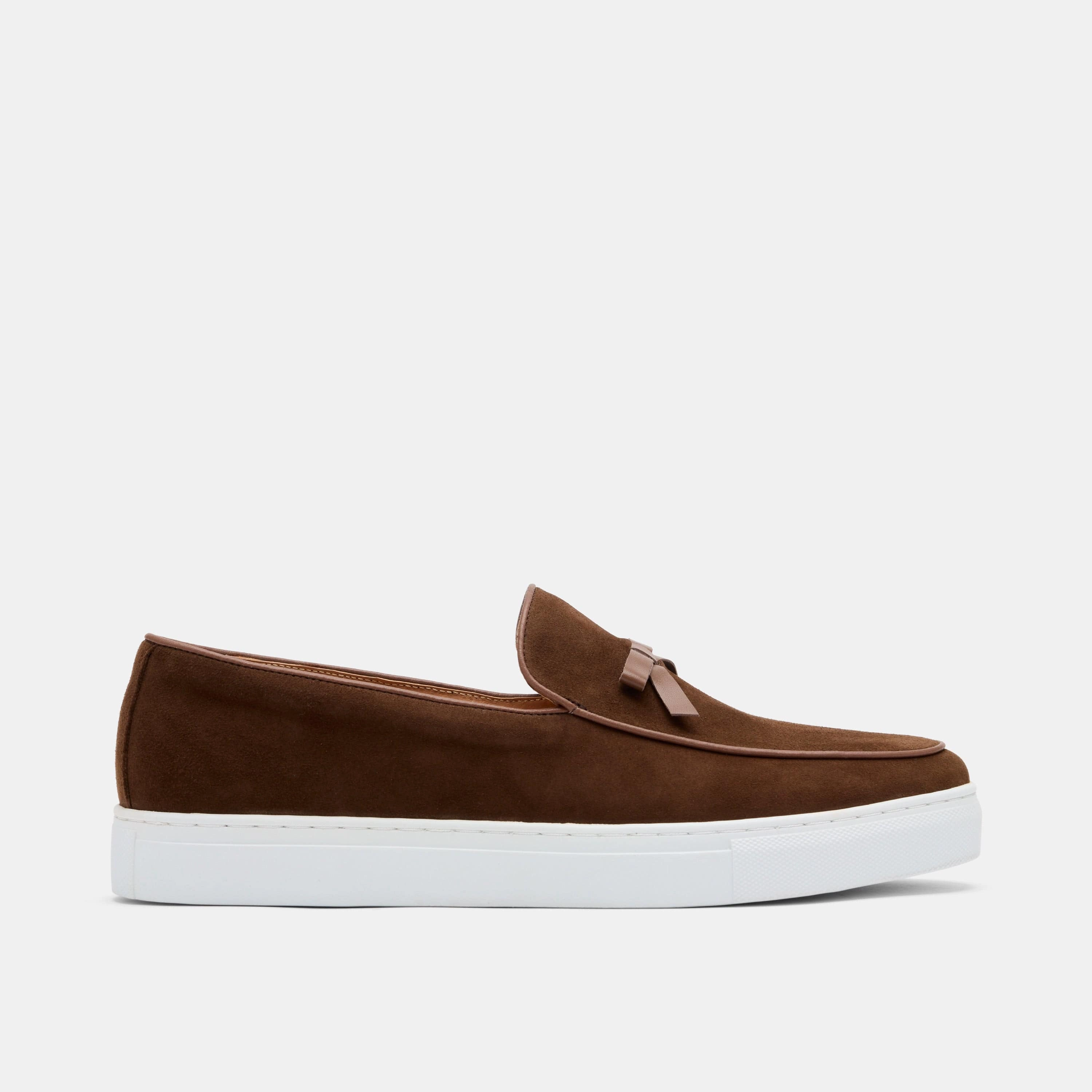 Odell Chocolate Suede Belgian Loafer Sneakers Easy Fit