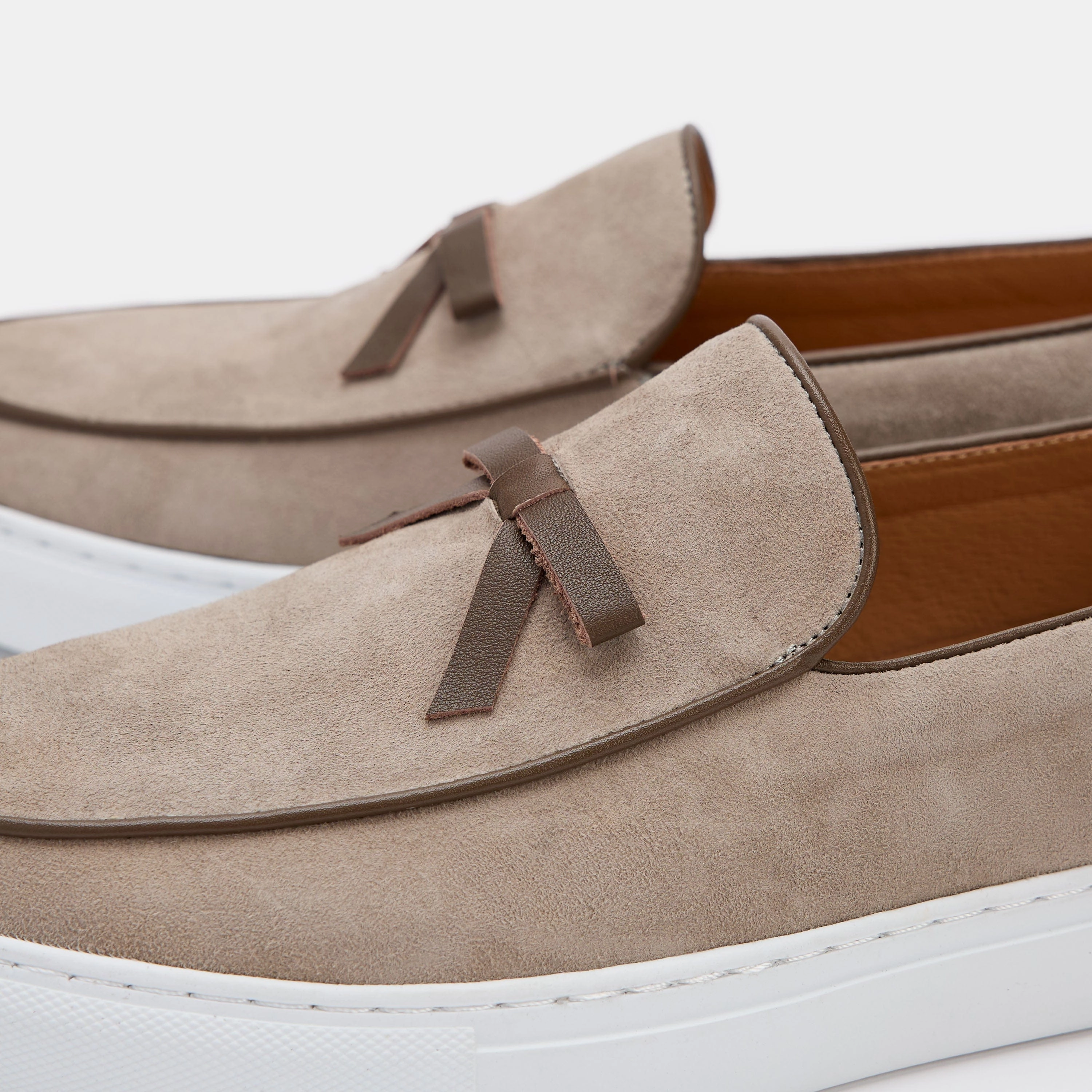 Odell Desert Sand Suede Belgian Loafer Sneakers Cushioned Insole