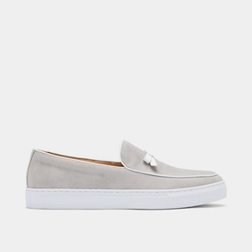 Odell Light Grey Suede Belgian Loafer Sneakers Corporate Event