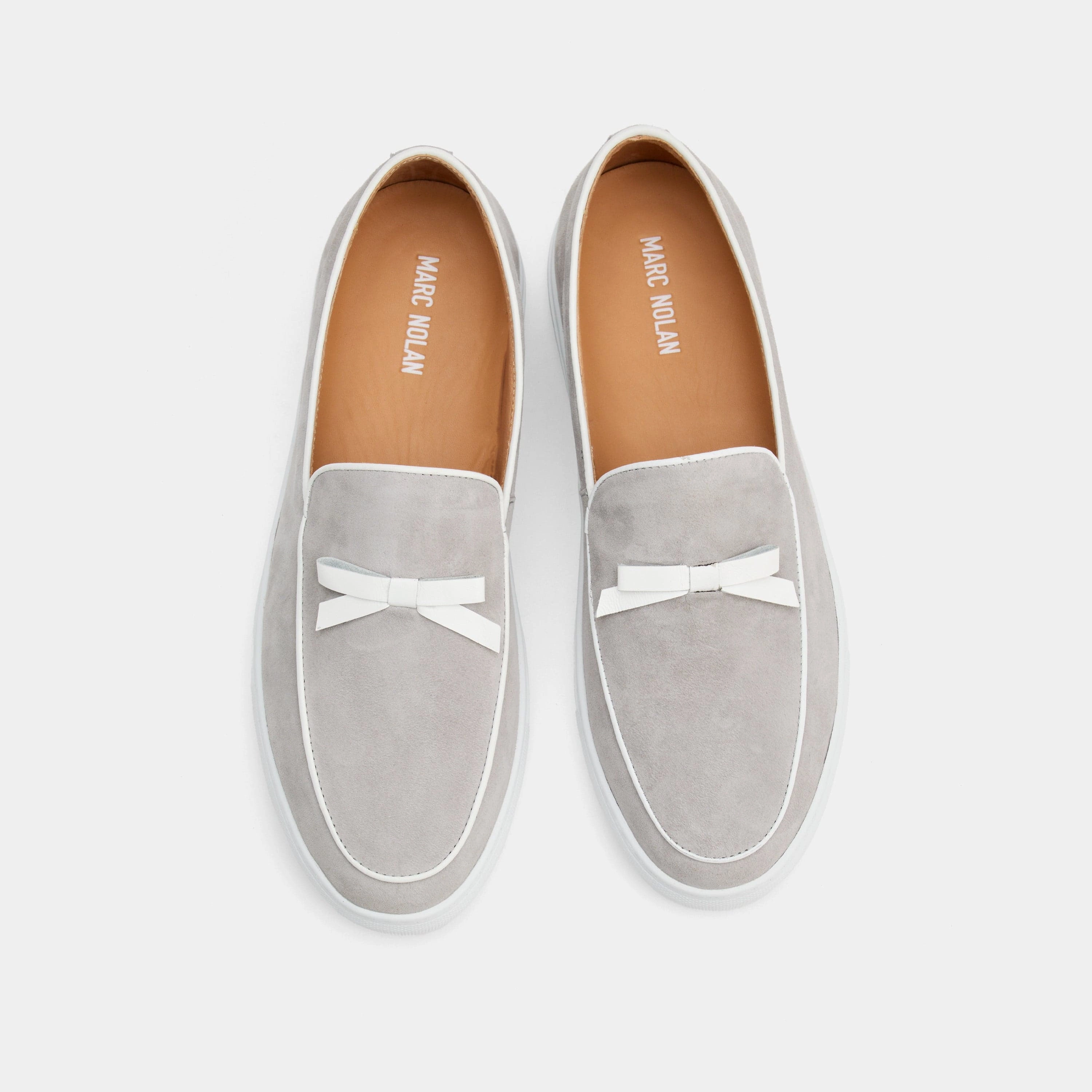 Odell Light Grey Suede Belgian Loafer Sneakers Effortless Fit