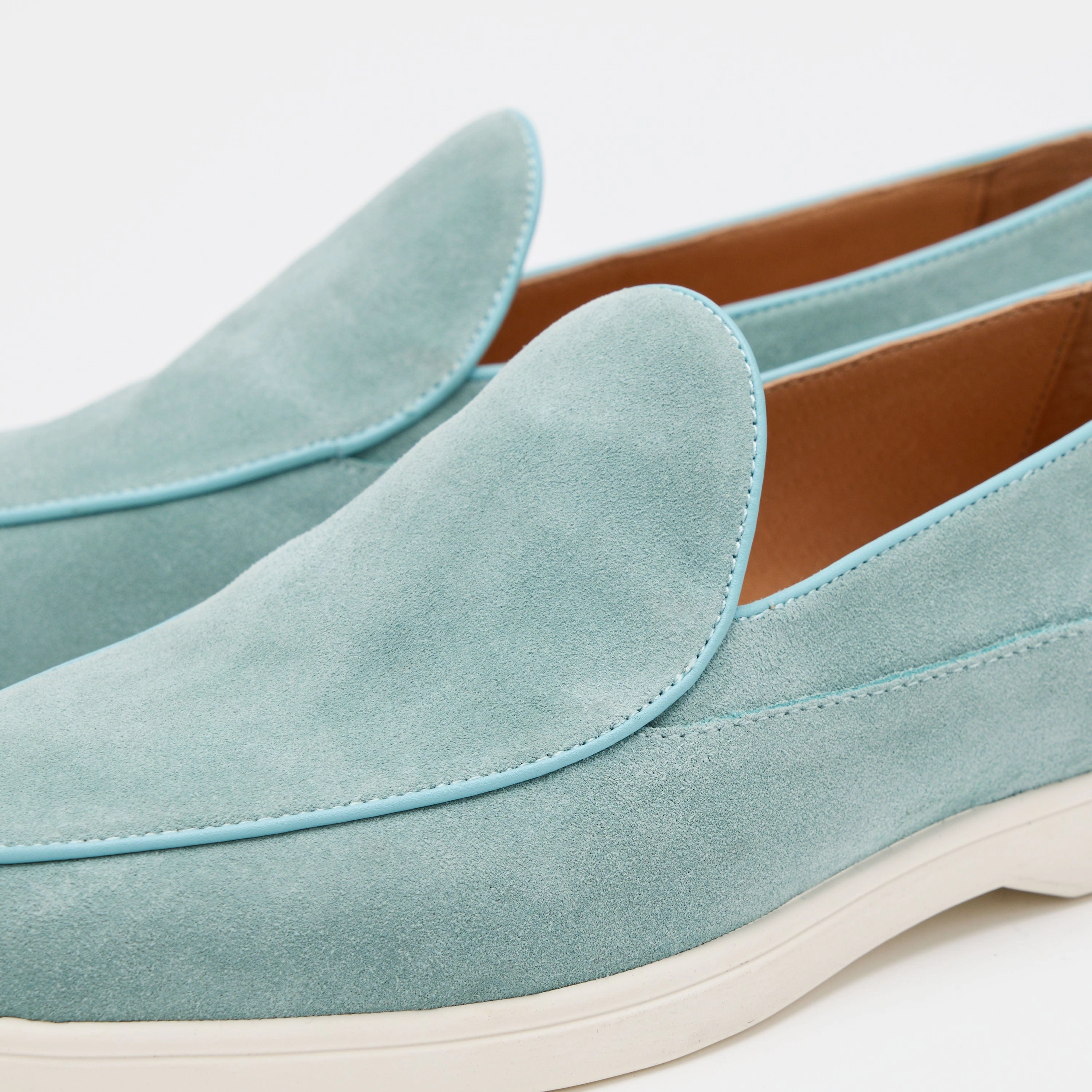 Office Ready Alessandro Light Blue Suede Venetian Loafers