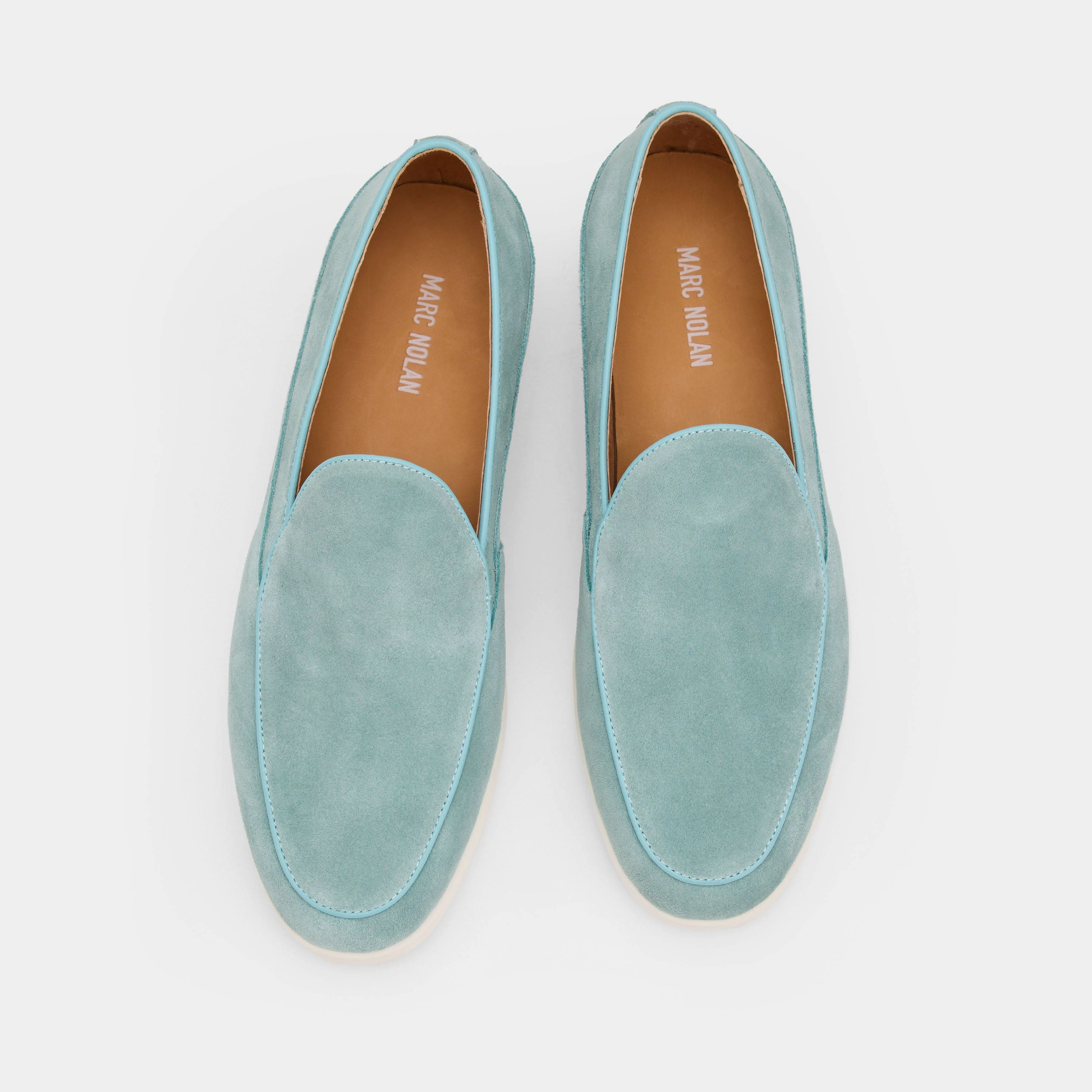 Office Ready Alessandro Light Blue Suede Venetian Loafers