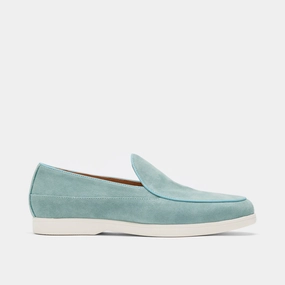 Investor Meeting Alessandro Light Blue Suede Venetian Loafers