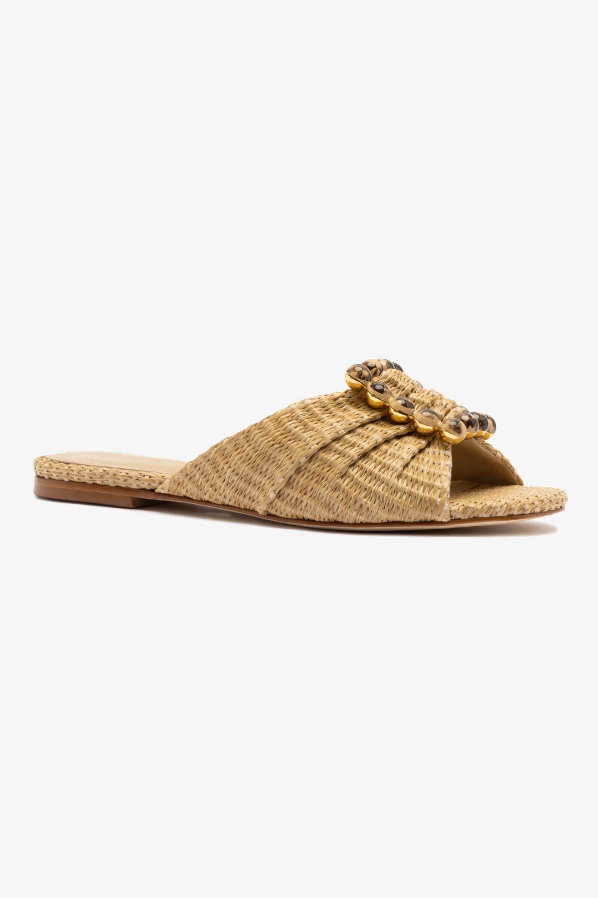 On-The-Go Chloe Gosselin by Larroud?? Nova Flat In Natural Raffia