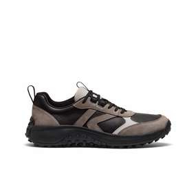 Men's KS86 Leather Sneaker  |  Black/Steel Grey Minimalist Style