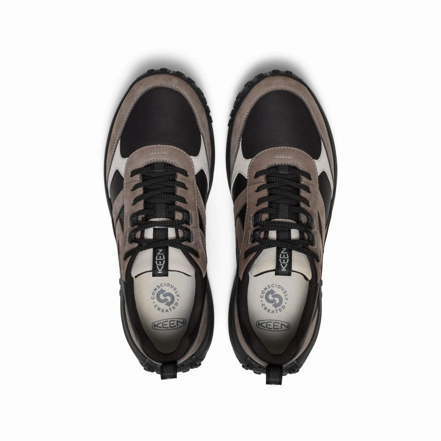 Outdoor Comfort Men's KS86 Leather Sneaker  |  Black/Steel Grey