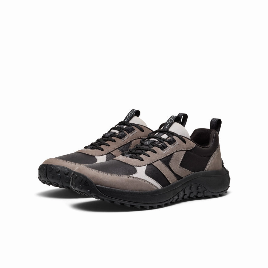 Outdoor Comfort Men's KS86 Leather Sneaker  |  Black/Steel Grey