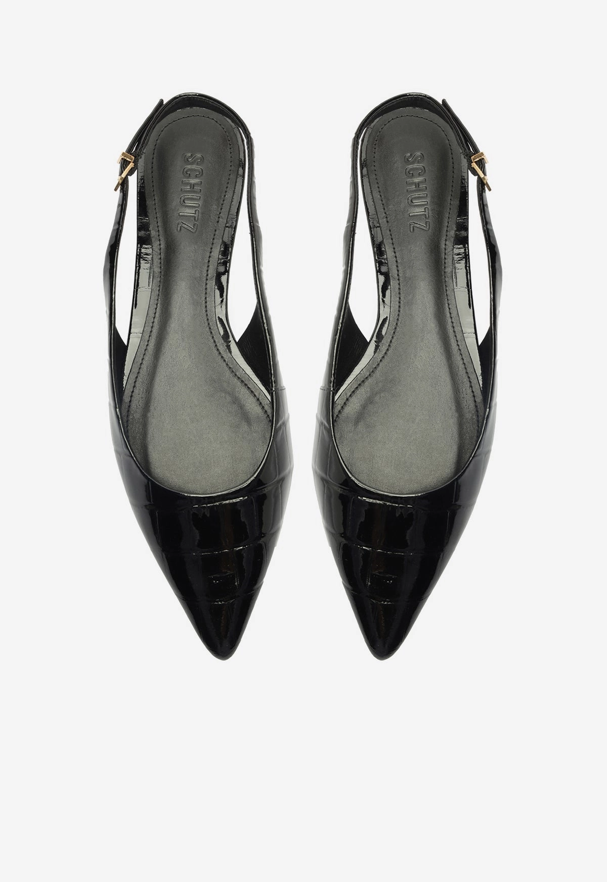 Paola Black Leather Flat Timeless Appeal