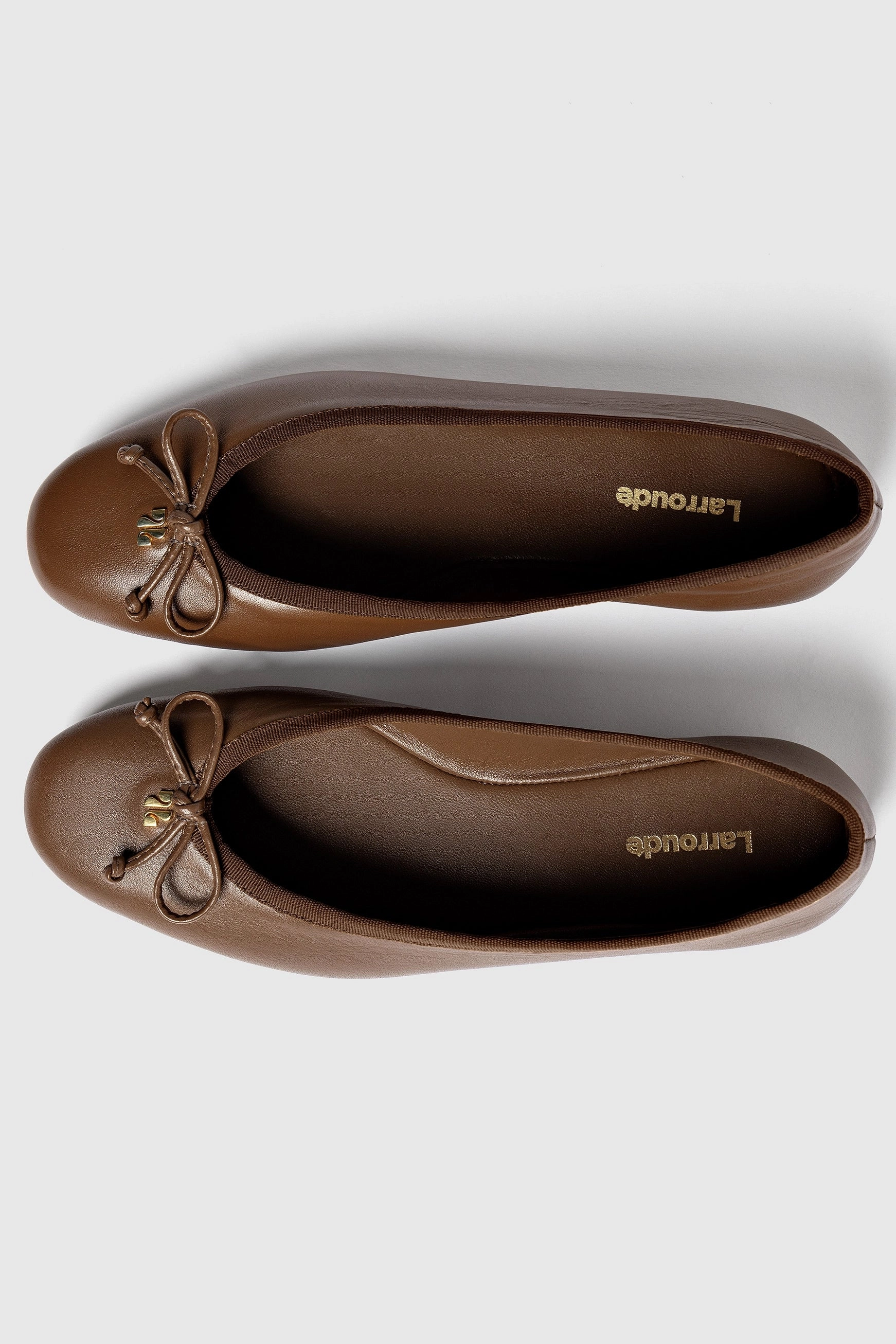 Pavlova Ballet Flat In Burnt Umber Leather Stylish Fit