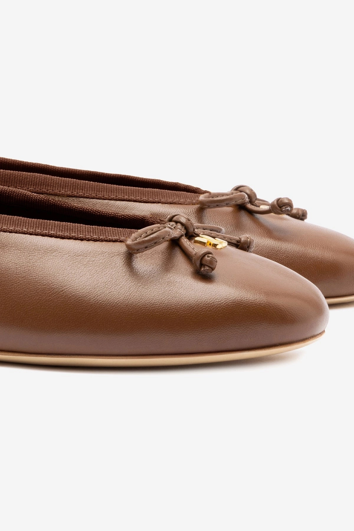 Pavlova Ballet Flat In Burnt Umber Leather Stylish Fit