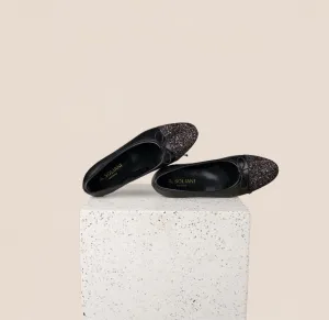 Comfortable Cushioning Como - Black Leather/Rubino Tweed