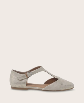 GENTLE SOULS - Wyatt Metallic T-Strap Flat Elegant Cushion