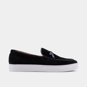 Odell Black Suede Belgian Loafer Sneakers Minimalist Aesthetic