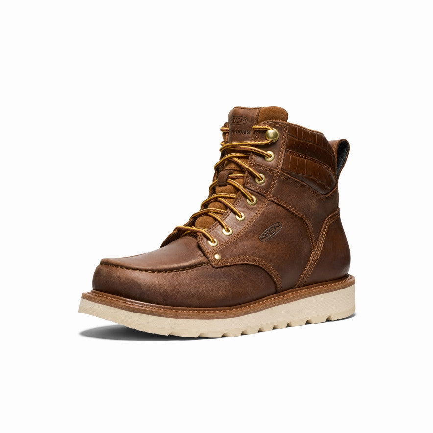Practical Comfort Men's Cincinnati 6" Boot (Soft Toe) x Noon Goons   |  Leather Brown/Off White
