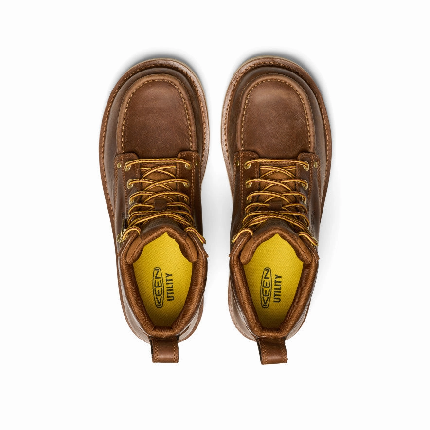 Practical Comfort Men's Cincinnati 6" Boot (Soft Toe) x Noon Goons   |  Leather Brown/Off White