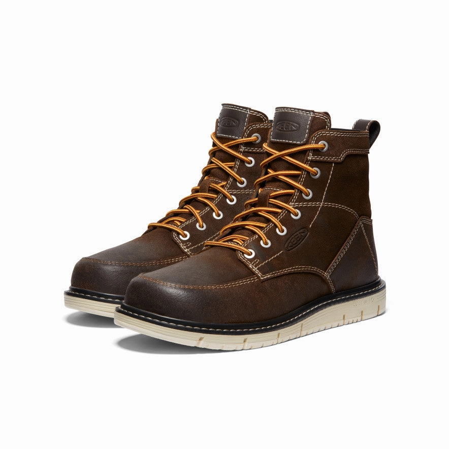 Practical Comfort Men's San Jose 6" Boot (Soft Toe)  |  Coffee Bean/Star White