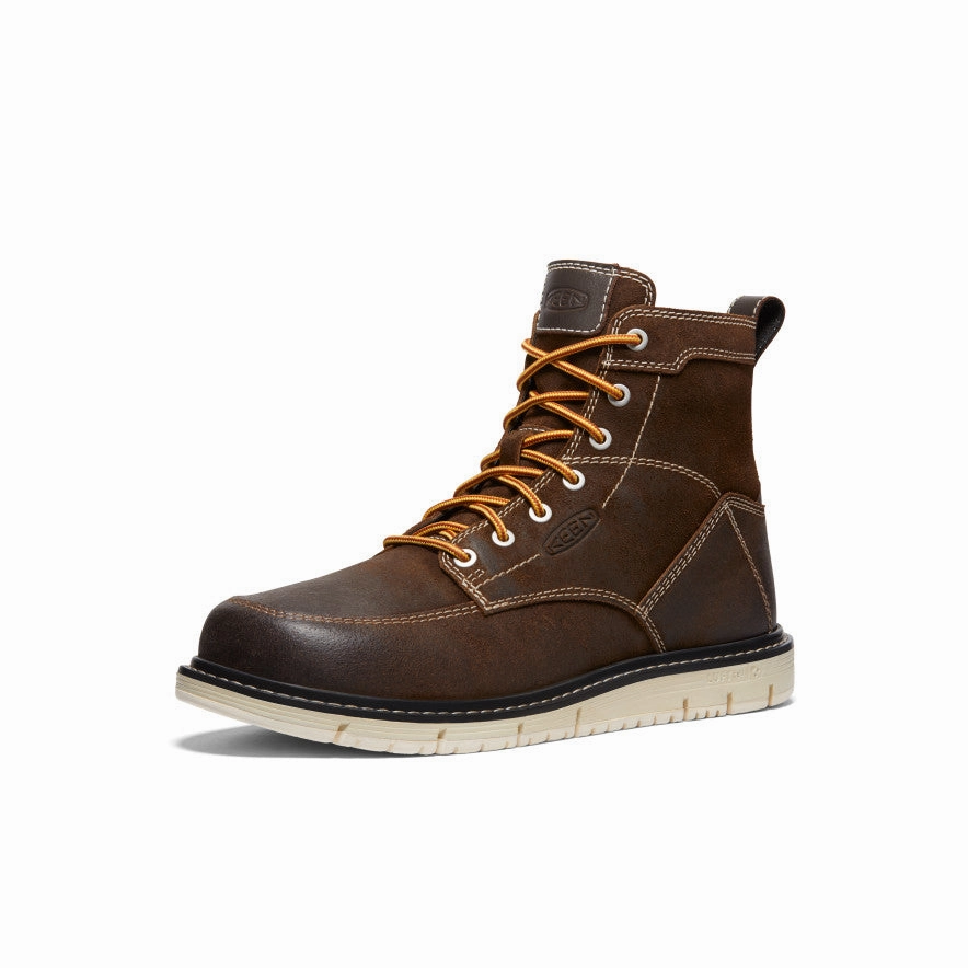 Practical Comfort Men's San Jose 6" Boot (Soft Toe)  |  Coffee Bean/Star White