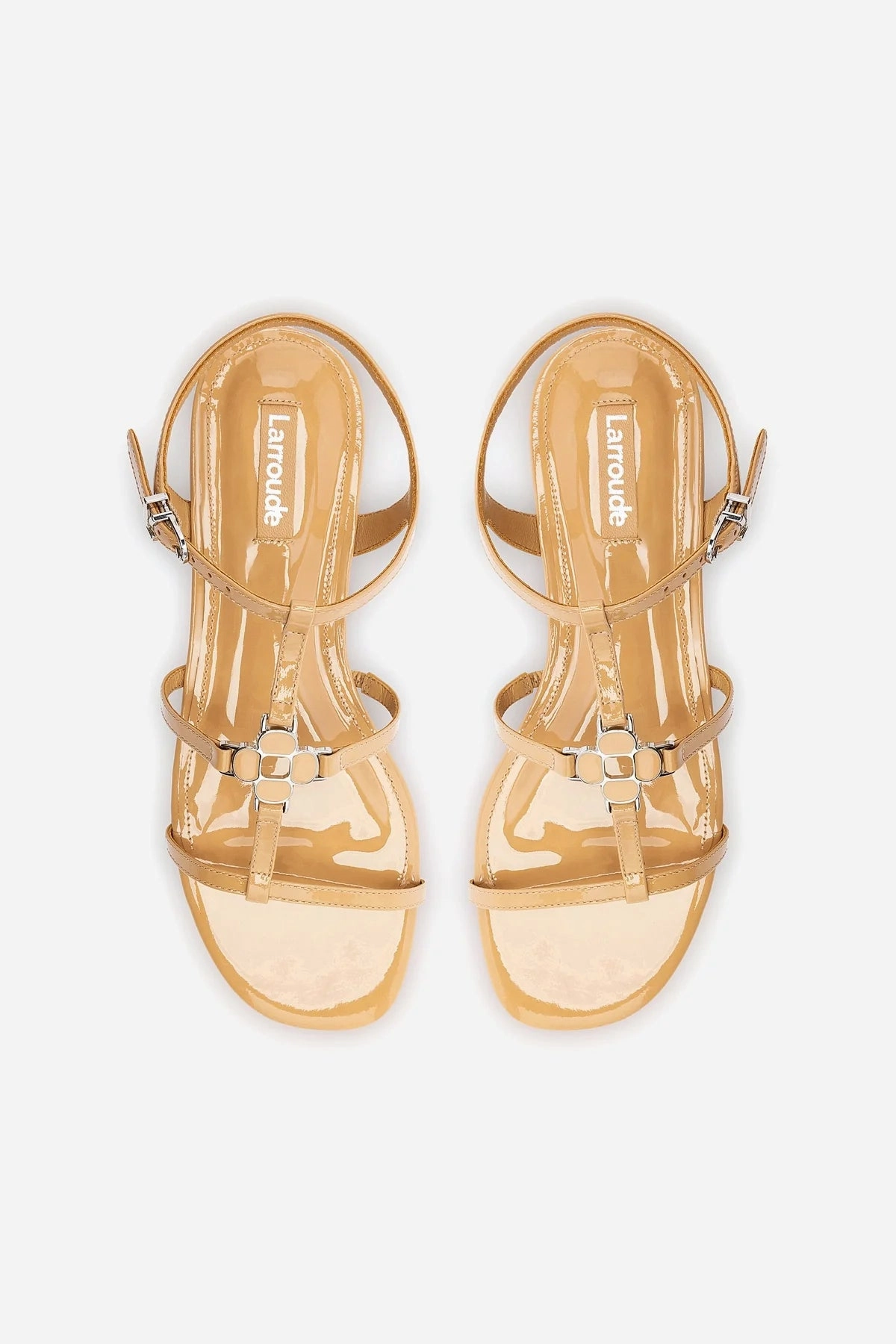 Practical Design Hana Flat In Tan Patent Leather