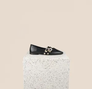 Udine Black Leather Simple Fit Practical Design