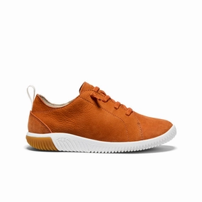 Knit Upper Big Kids' KNX Leather Sneaker  |  Gold Flame/Star White