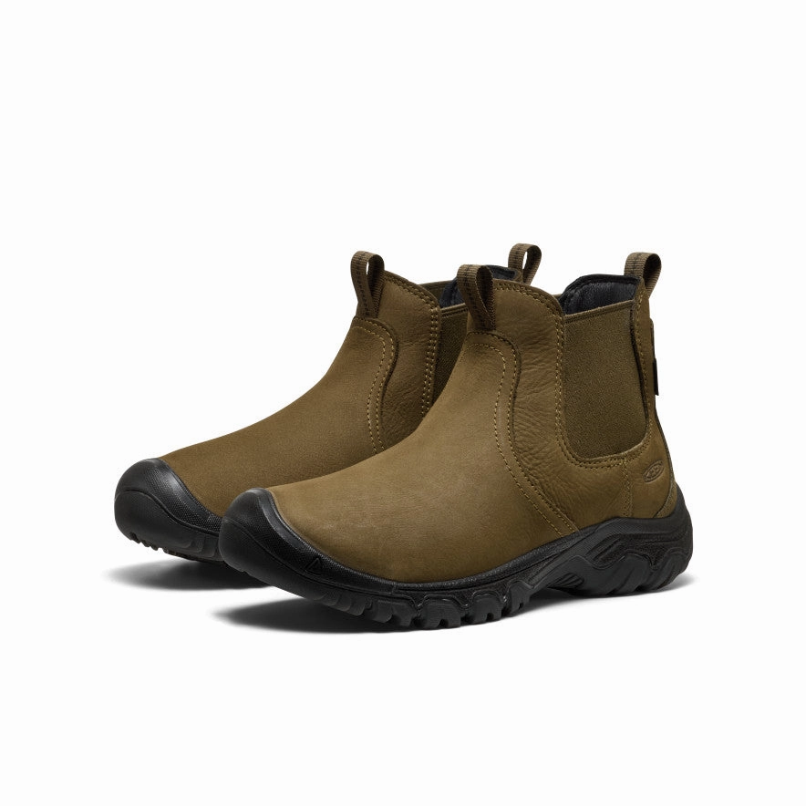 Pure Path Women's Greta II Waterproof Chelsea  |  Dark Olive/Black