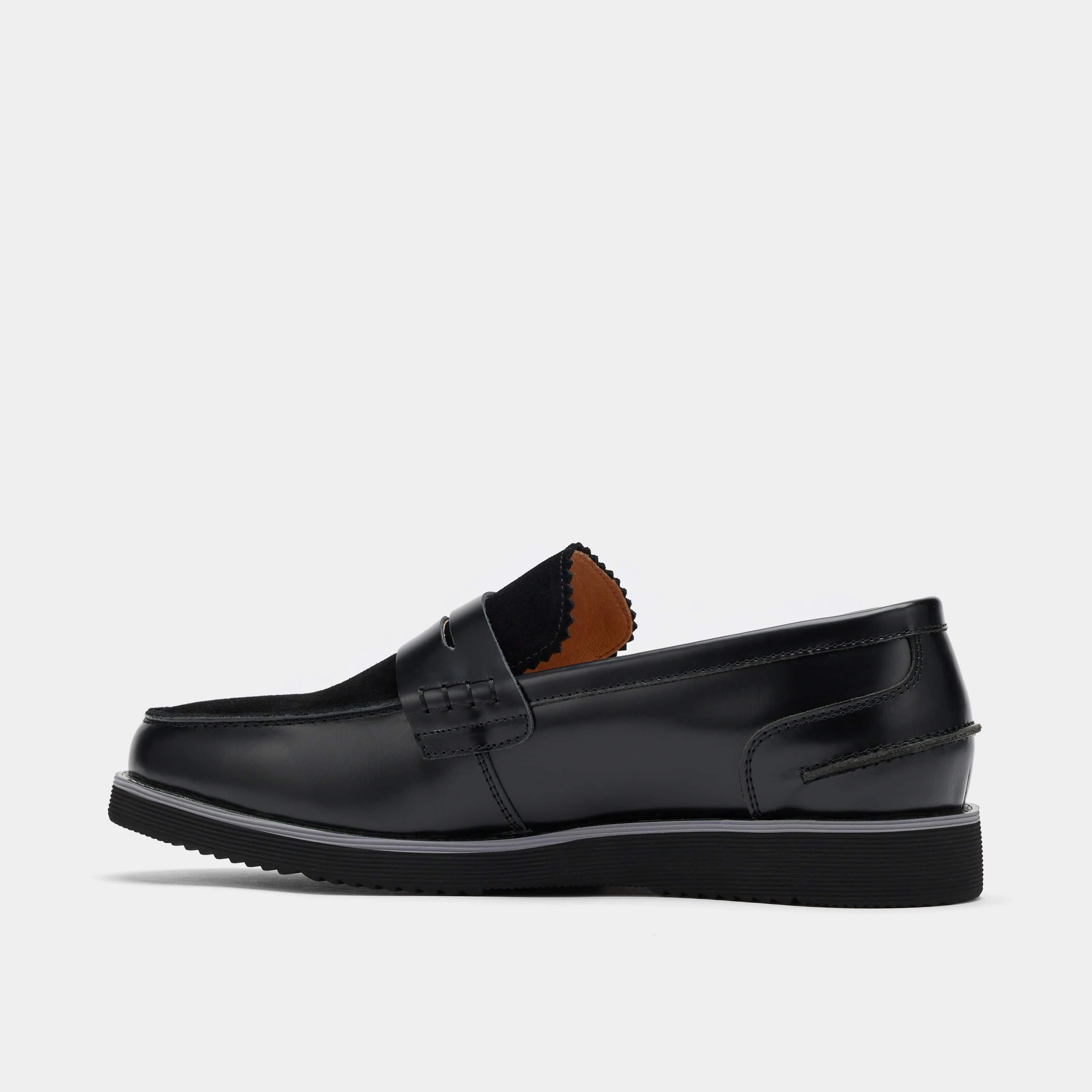 Refined Aesthetic Abe Black Leather Penny Loafers