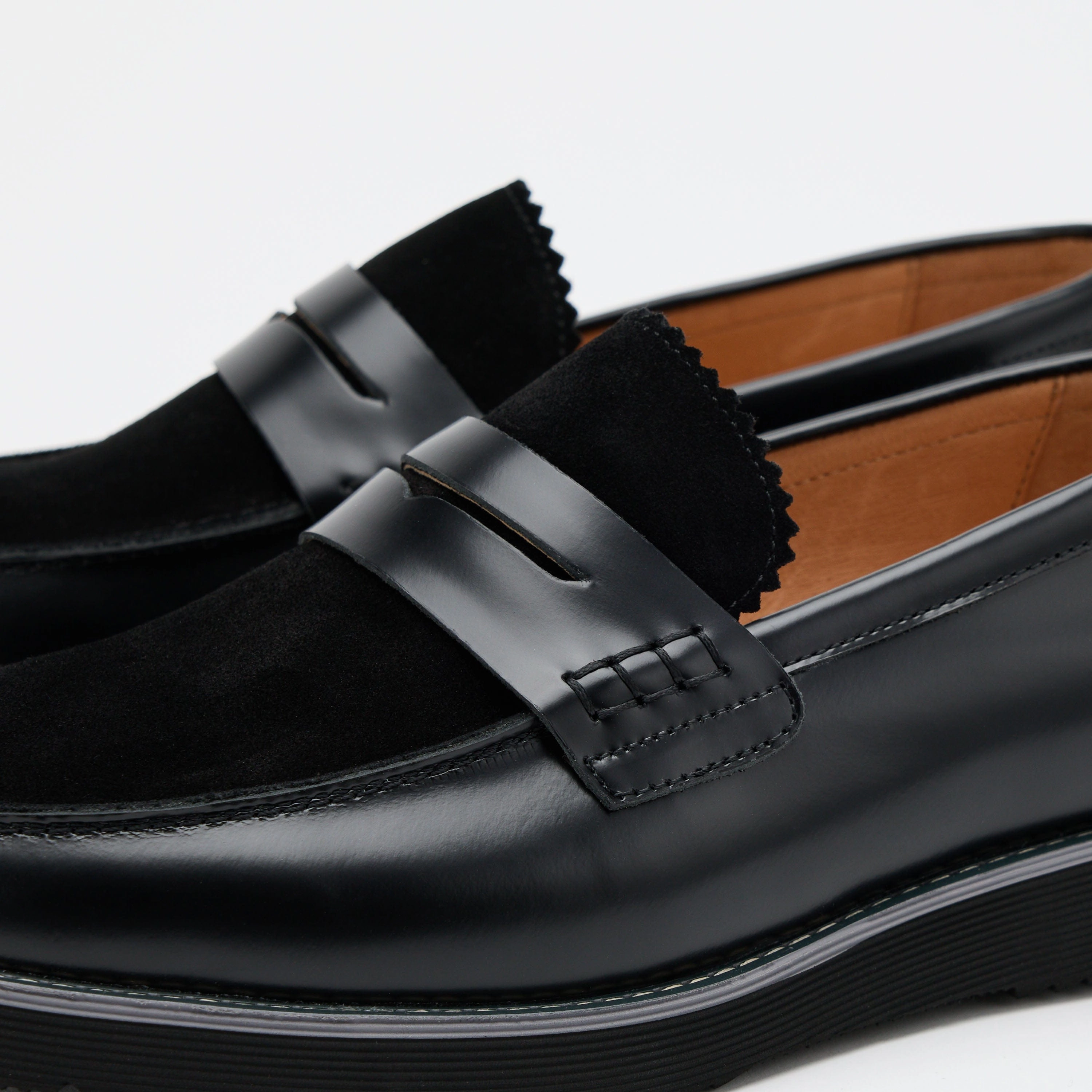 Refined Aesthetic Abe Black Leather Penny Loafers
