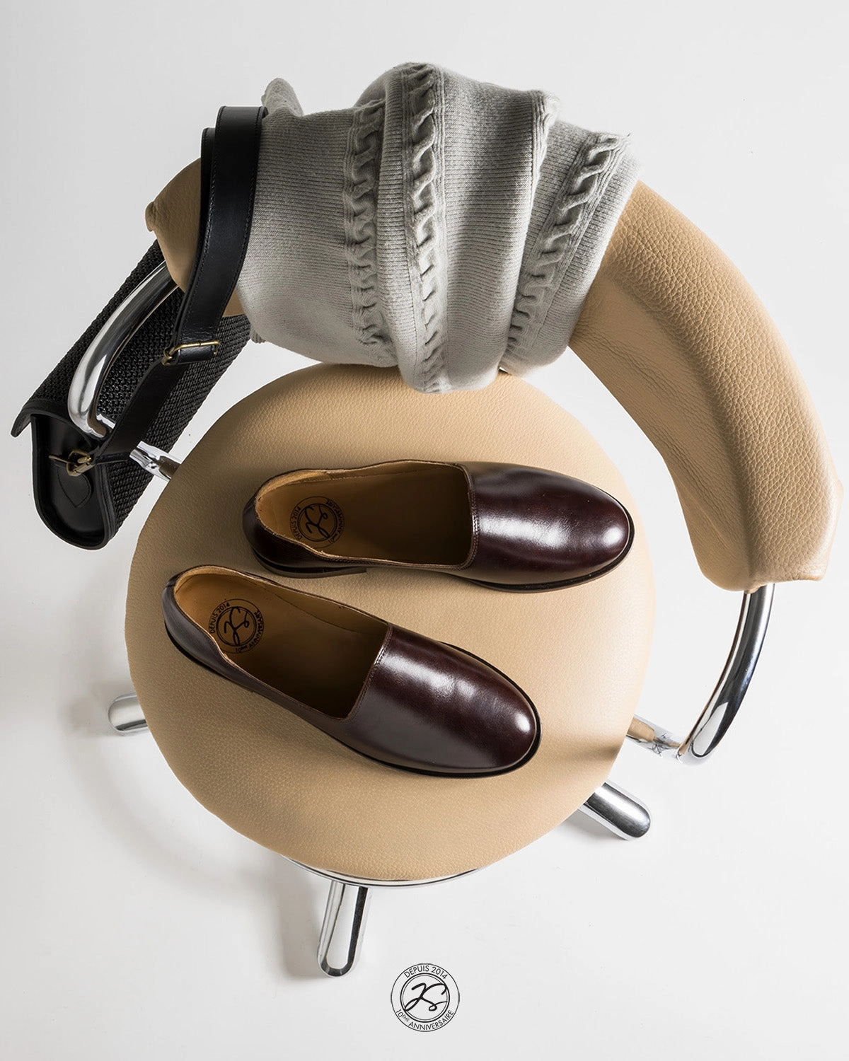 Relaxed Style SLIM DARK BROWN LEATHER