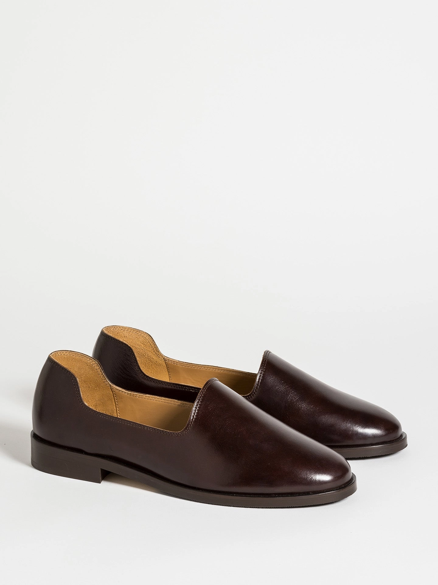SLIM DARK BROWN LEATHER Comfortable Padding