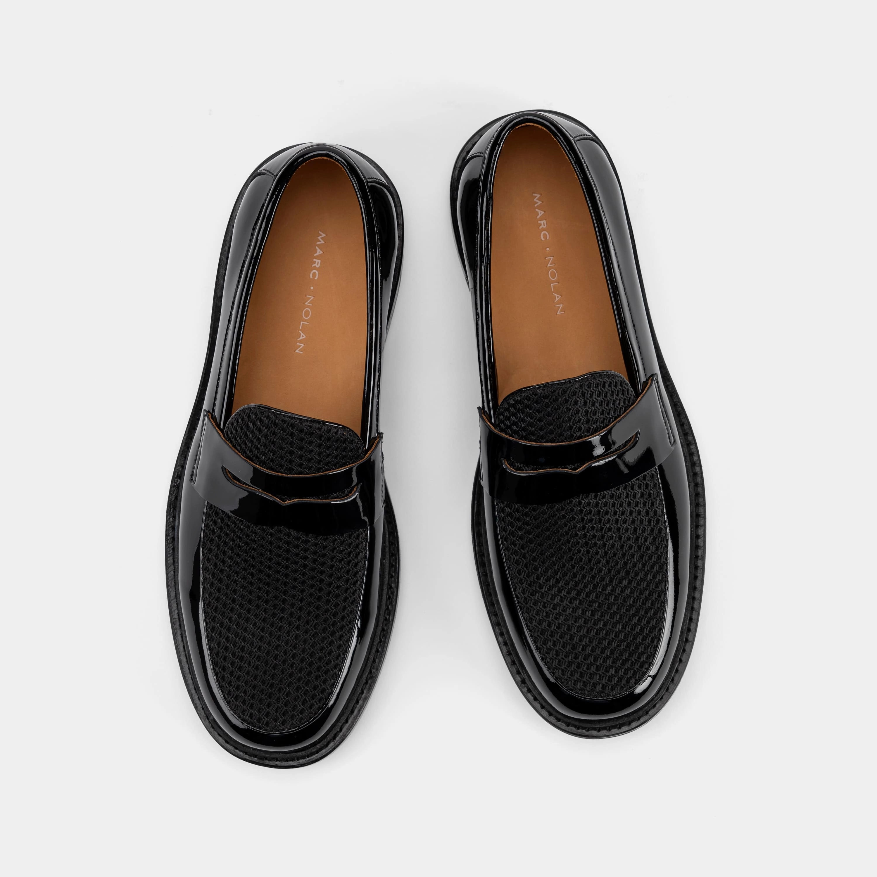 Reliable Comfort Calum Black Leather Penny Loafers
