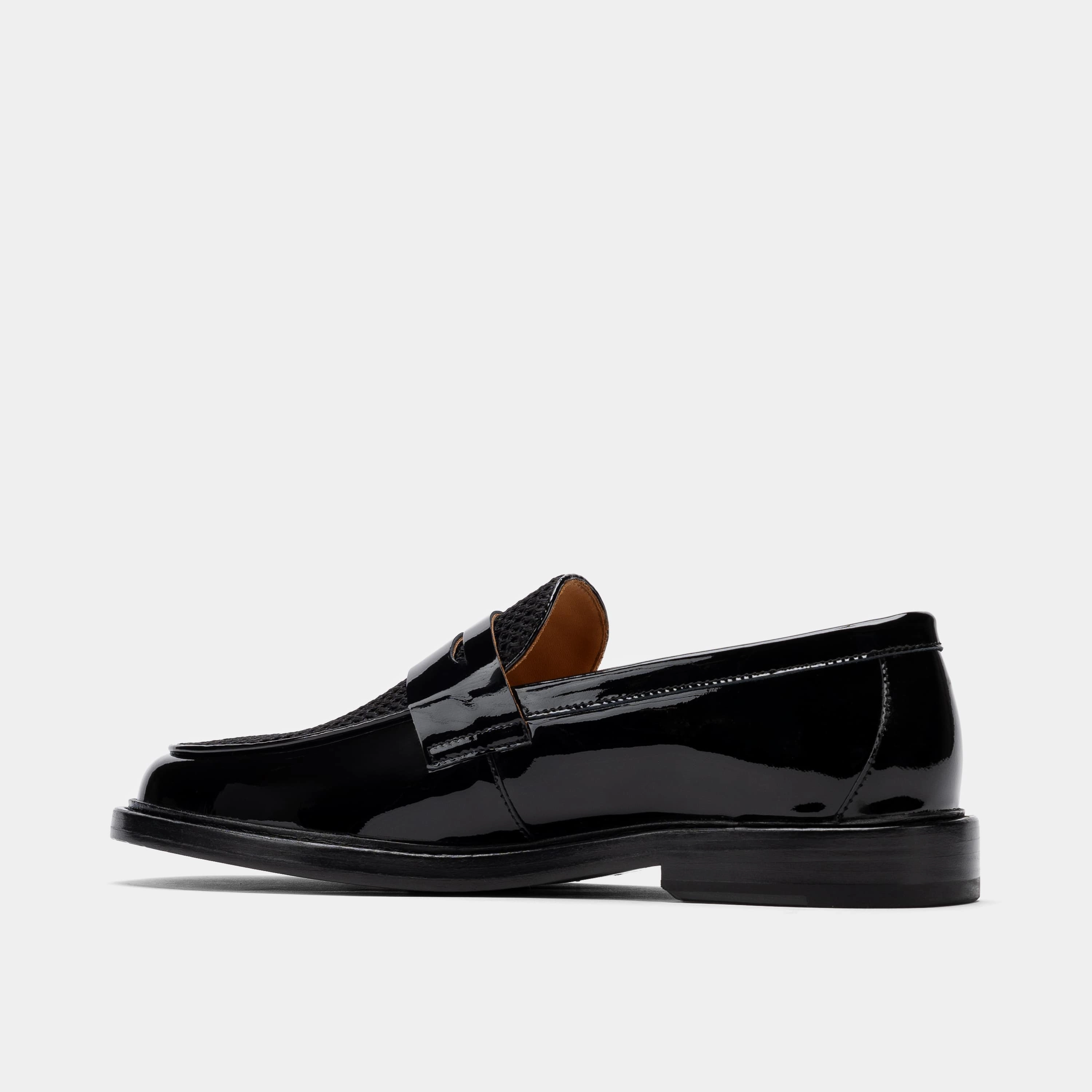 Reliable Comfort Calum Black Leather Penny Loafers