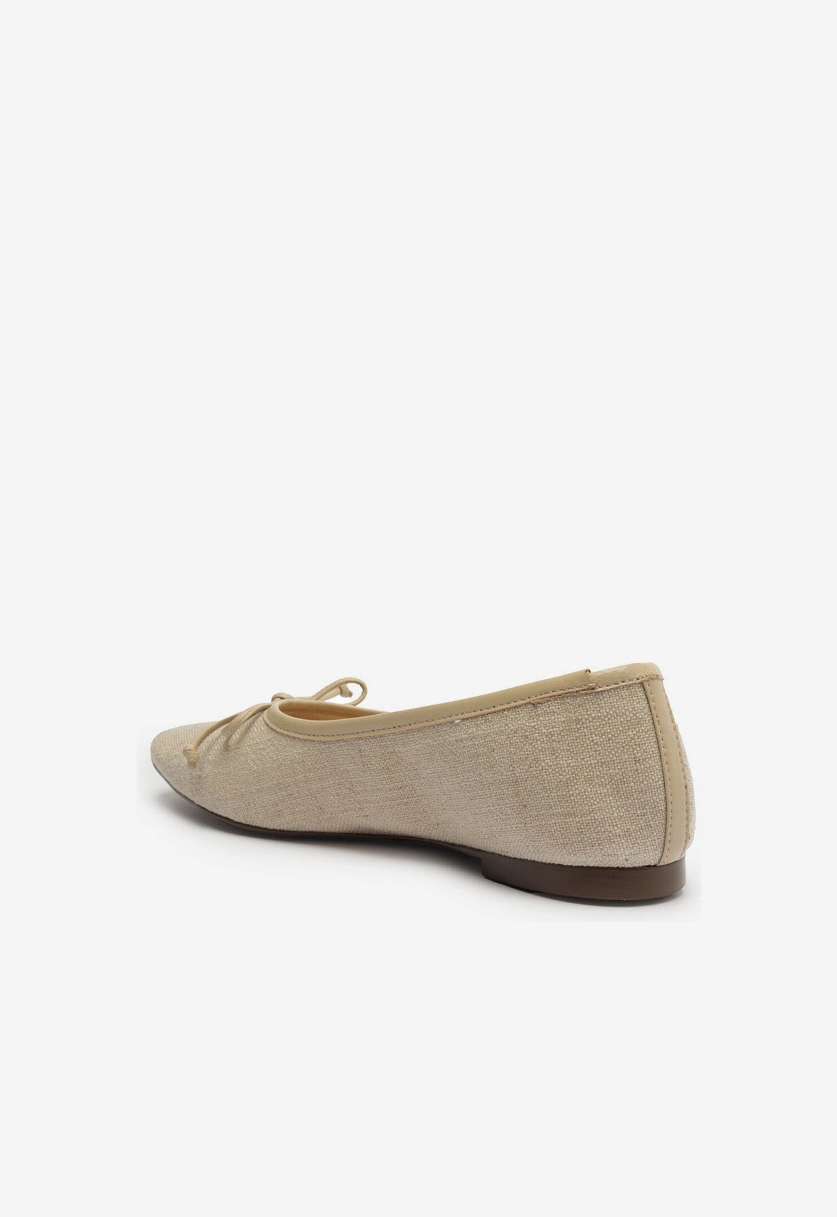 Road-Tested Arissa Beige Linen Ballet Flat