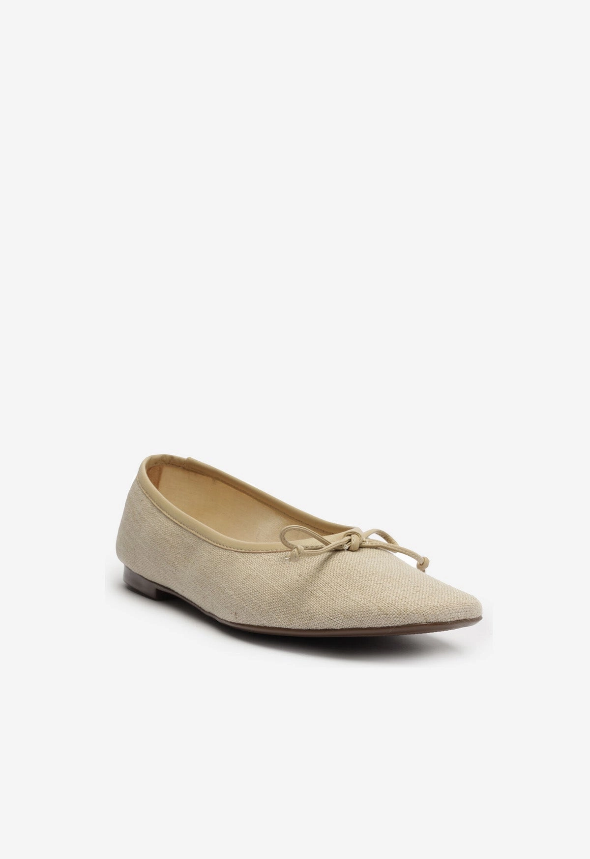 Road-Tested Arissa Beige Linen Ballet Flat