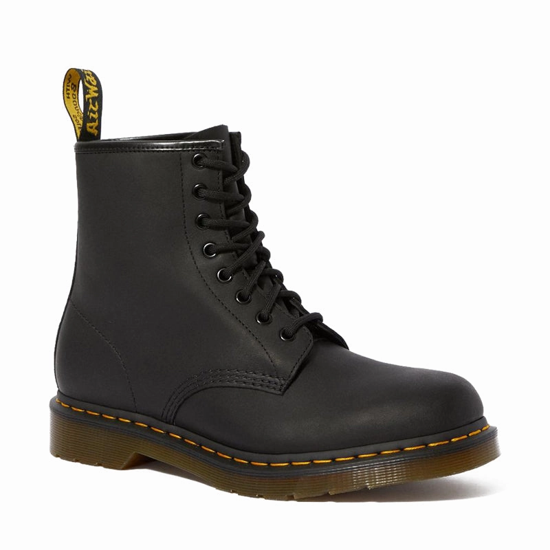 Rugged Durability Men's 1460 Black Greasy