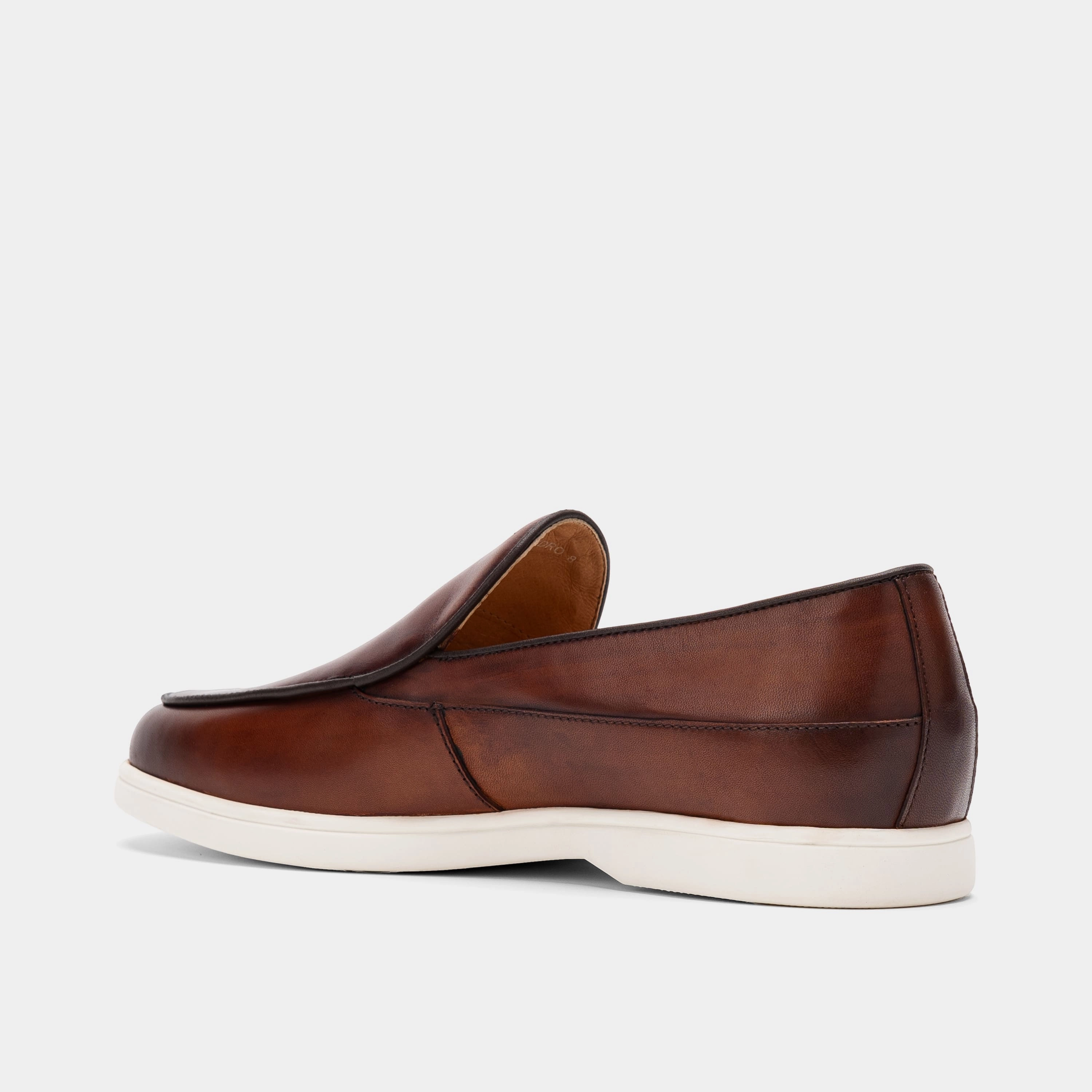 Runway Worthy Alessandro Mahogany Leather Venetian Loafers