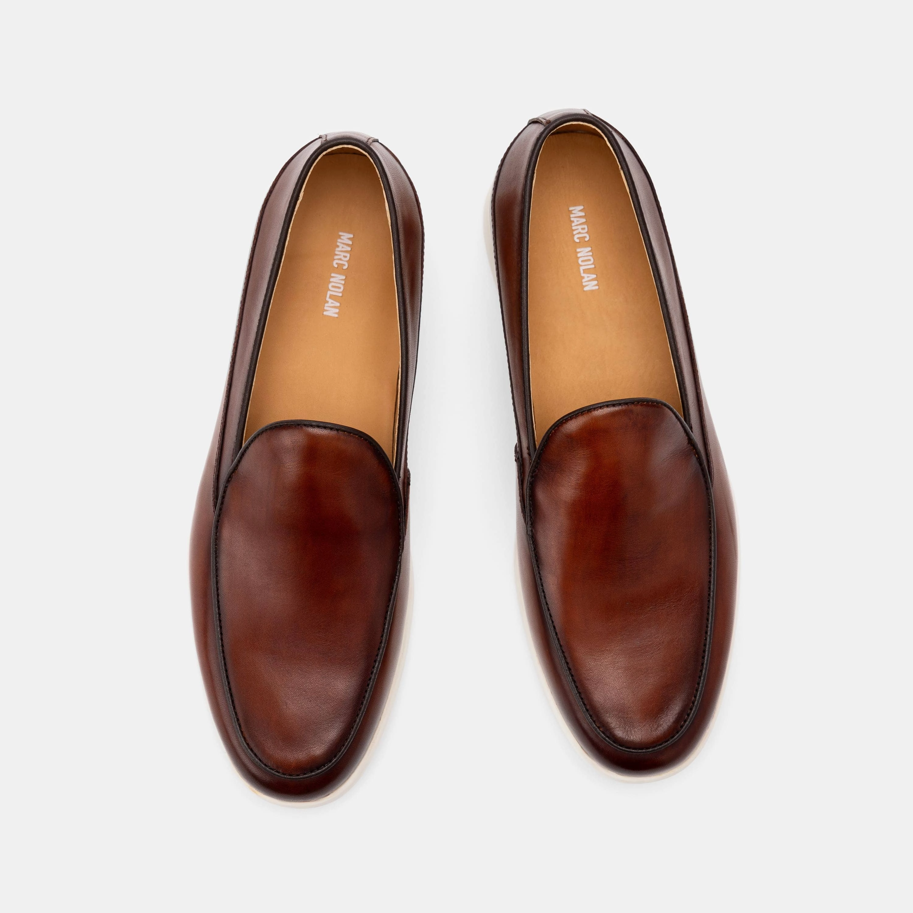 Runway Worthy Alessandro Mahogany Leather Venetian Loafers