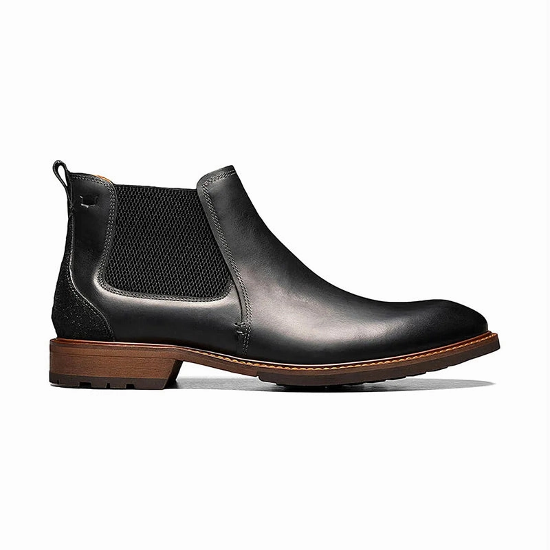 Safety Rated Men's Lodge Plain Toe Black Crazy Horse