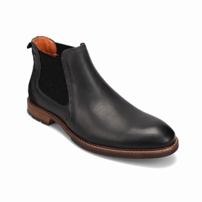 Men's Lodge Plain Toe Black Crazy Horse Comfortable Boots