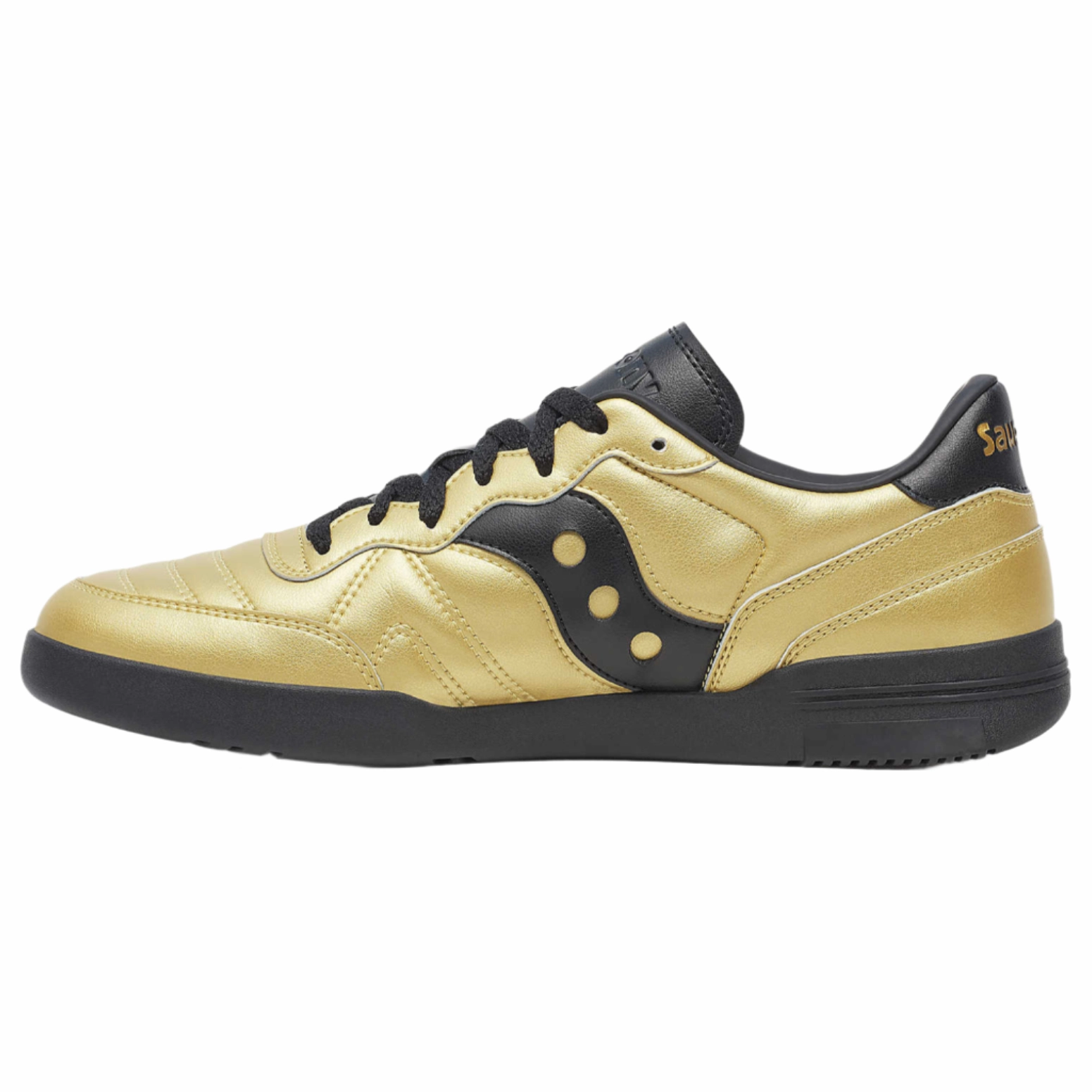 Saucony 586i Leather Rich Gold Lightweight Upper Material