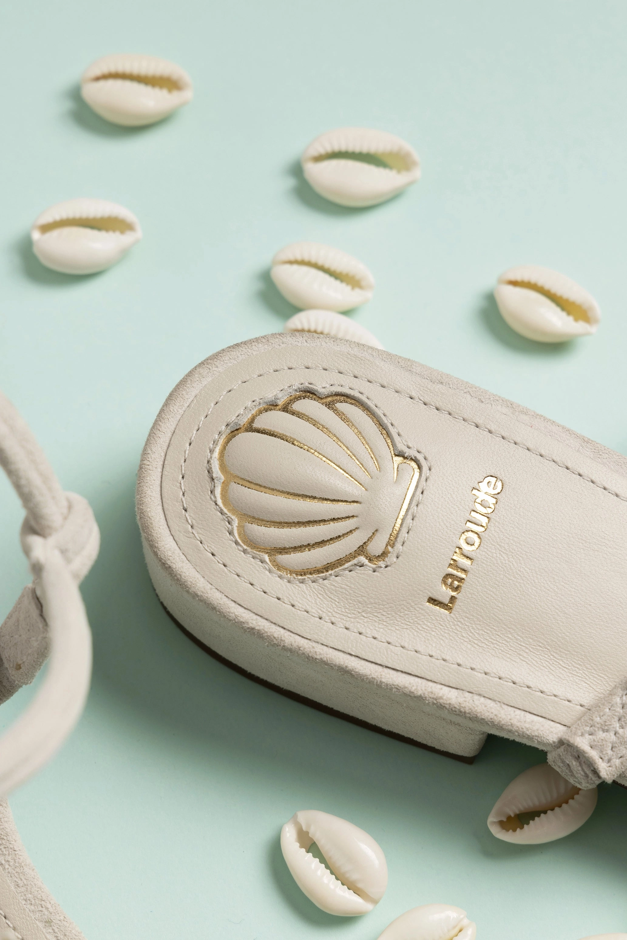Shelly Flat Sandal In Mushroom Grey Suede Premium materials