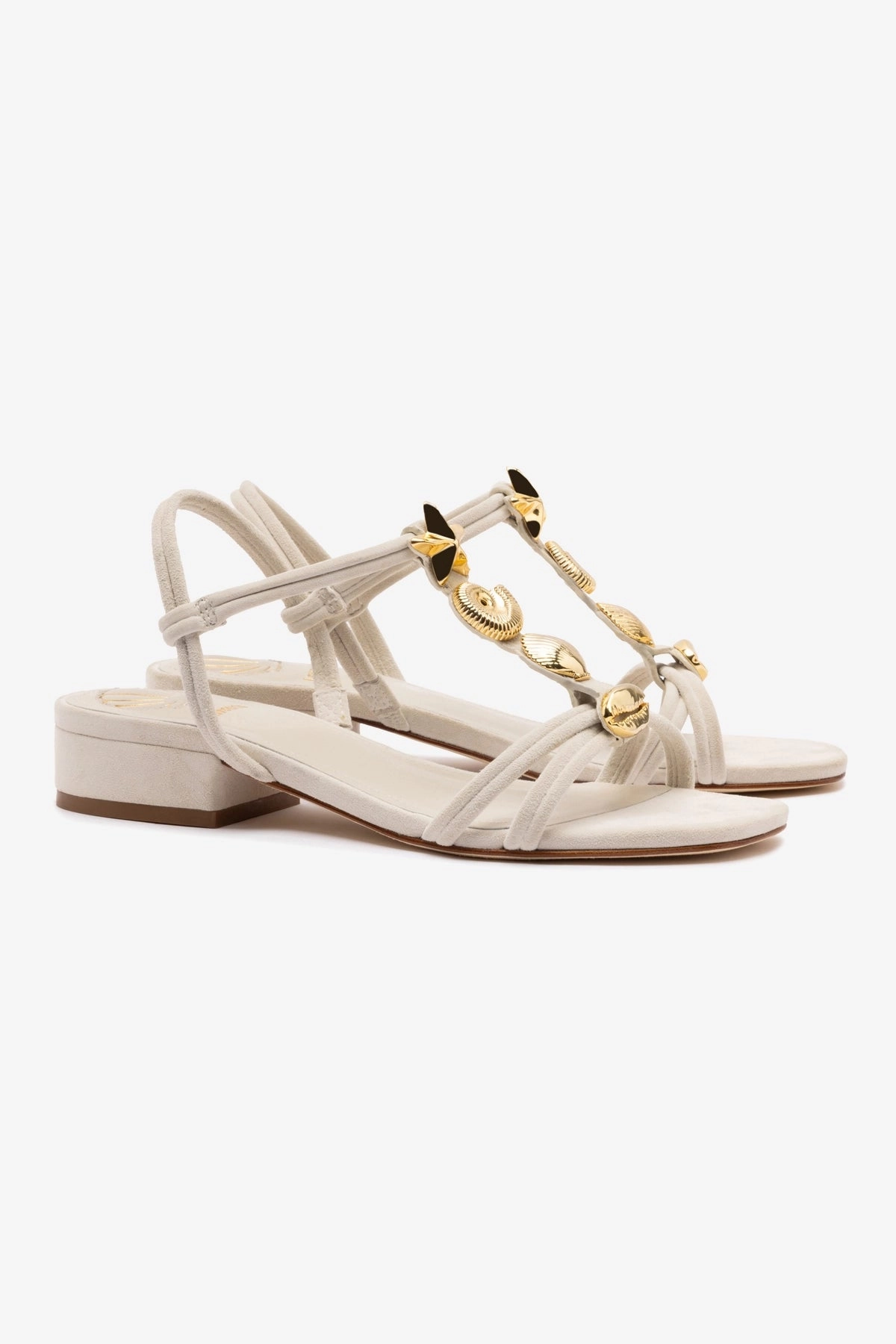 Shelly Flat Sandal In Mushroom Grey Suede Premium materials
