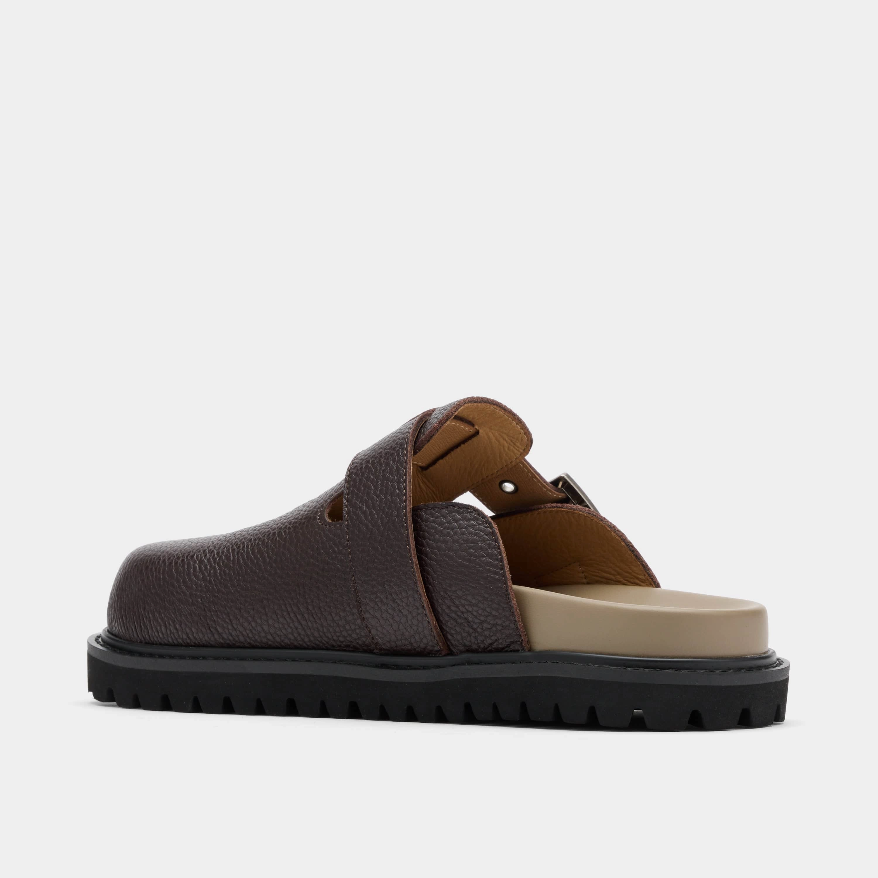 Shiloh Dark Brown Leather Clogs Elegant Fit