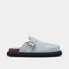 Shiloh Dusty Blue Suede Clogs Street Breeze