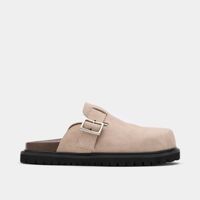 Quilted Lining Sleek Look Shiloh Tan Suede Clogs