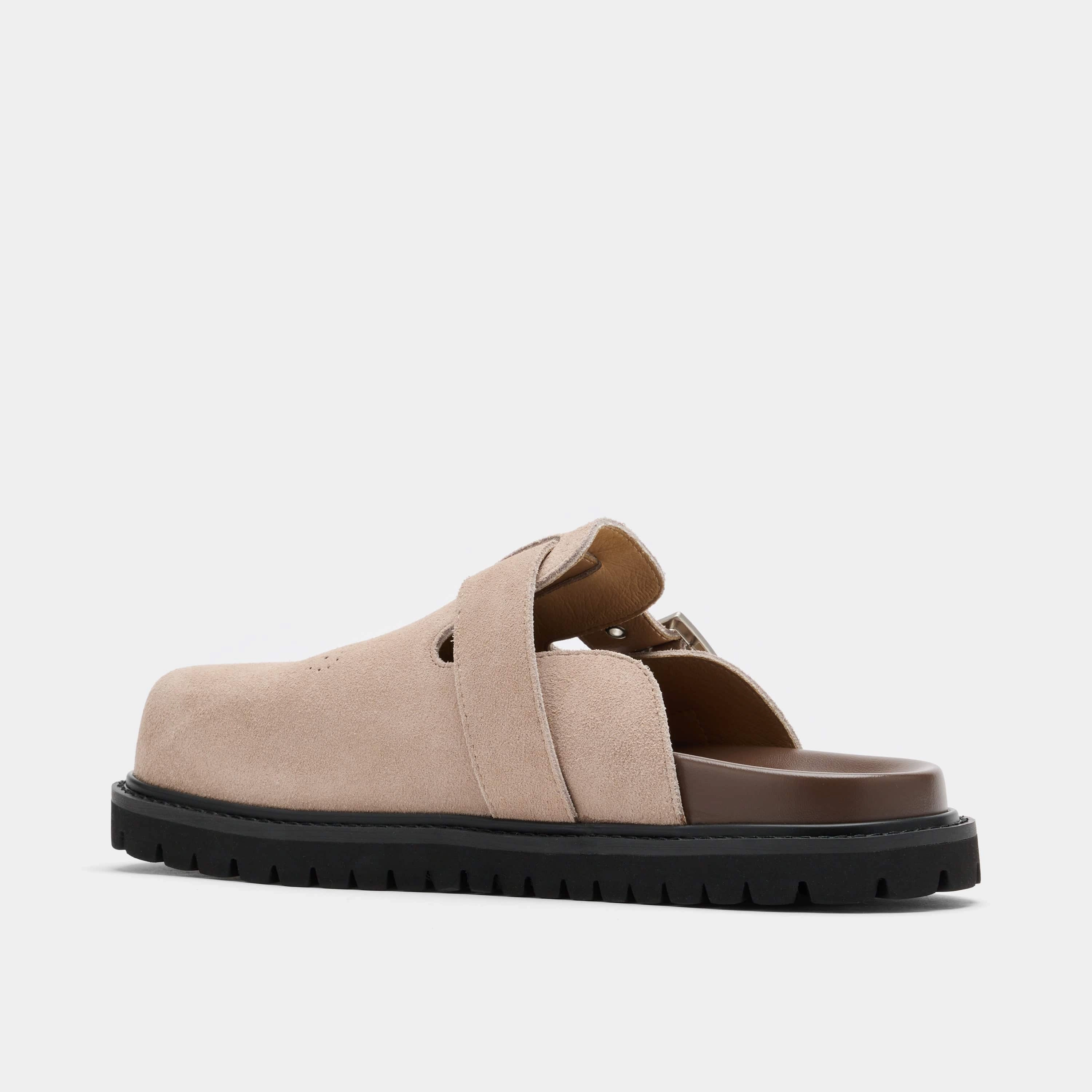 Shiloh Tan Suede Clogs Timeless Fit