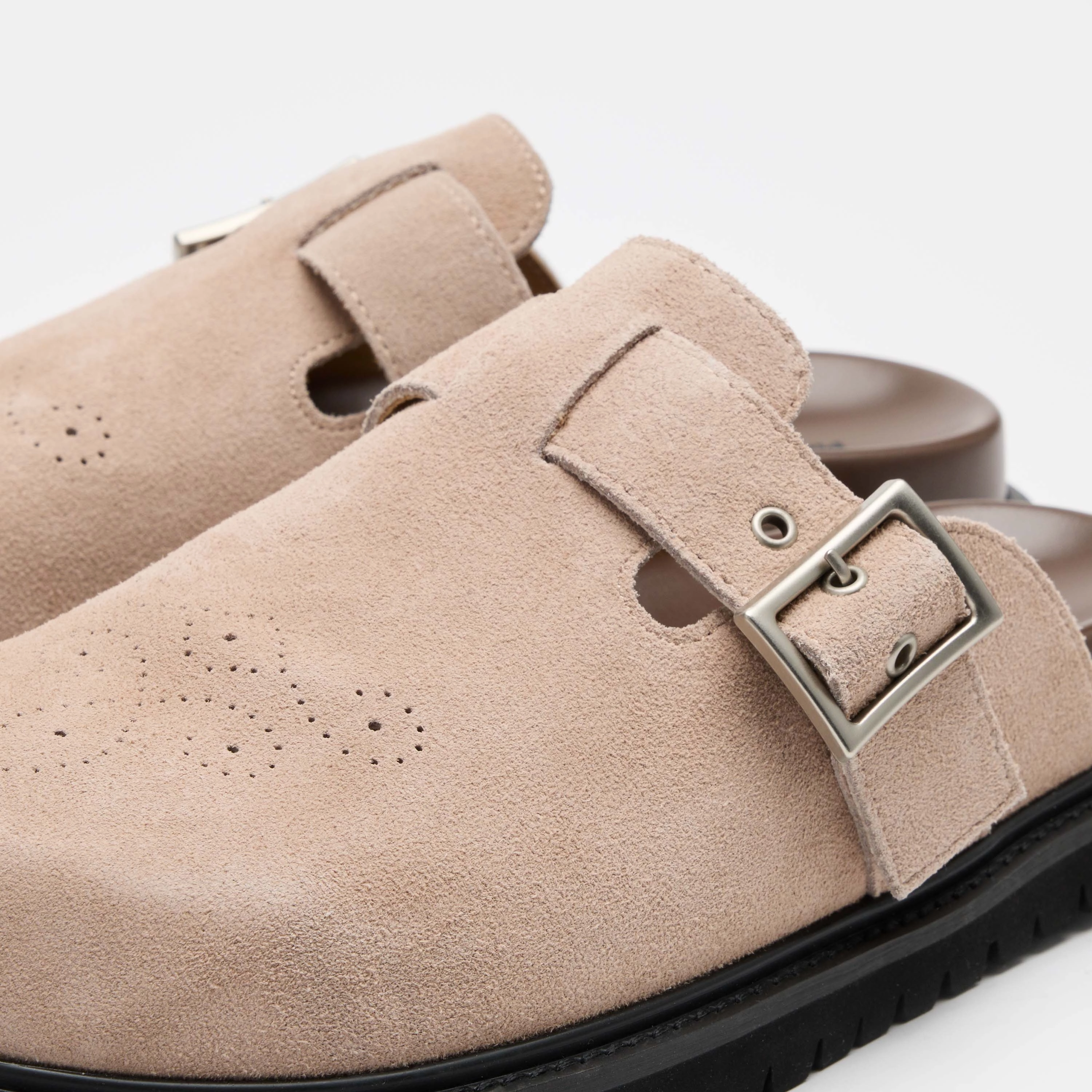 Shiloh Tan Suede Clogs Timeless Fit