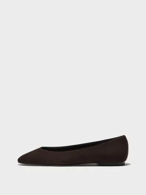 Cozy Feel Footwear Ellie Suede Almond-Toe Flats